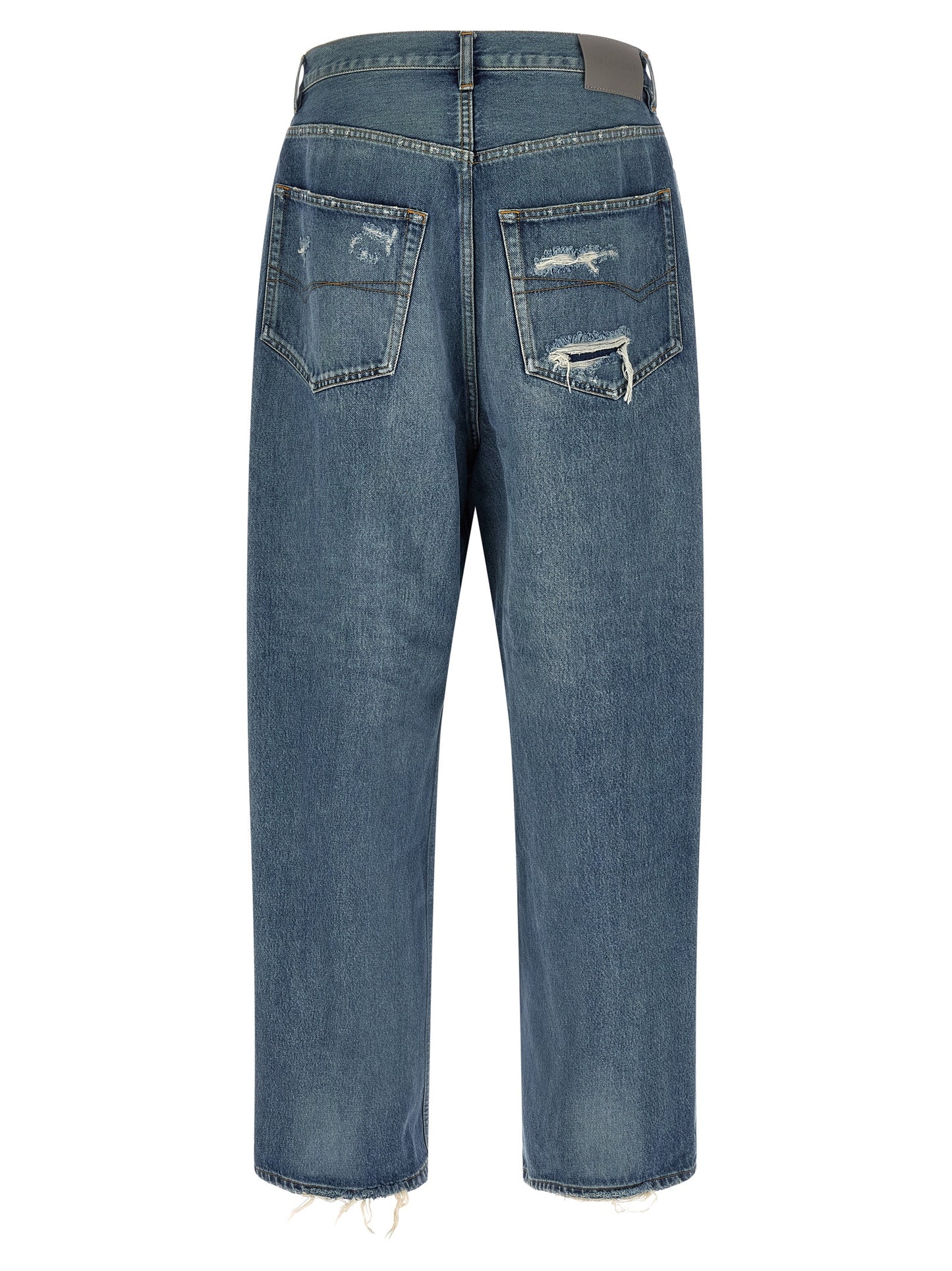 Balenciaga Blue Cotton Relaxed Fit Jeans