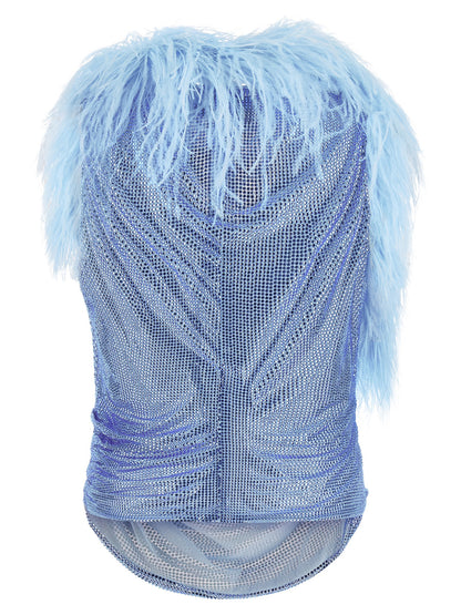 Giuseppe Di Morabito Blue Polyamide Tank Tops