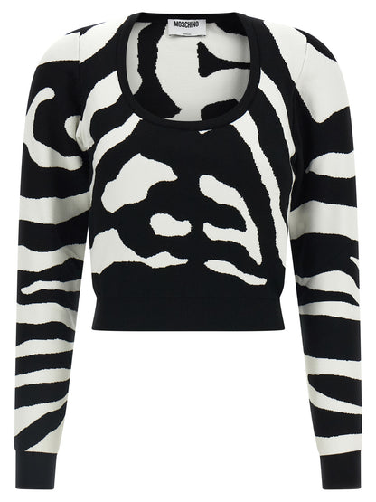 Moschino Black Viscose Cardigan