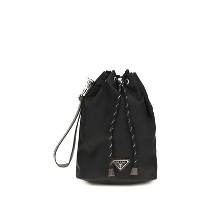 This Bucket Handbag by Prada for men in polyamide leather black presents a effortlessly chic silhouette, featuring a secure drawstring, ample , and versatile wristlet for a effortlessly chic finish.