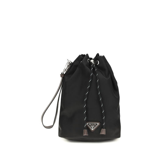This Bucket Handbag by Prada for men in polyamide leather black presents a effortlessly chic silhouette, featuring a secure drawstring, ample , and versatile wristlet for a effortlessly chic finish.