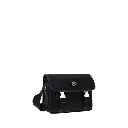 Shoulder Clutch Bag by Prada for men in nylon leather black & signature features an effortlessly chic silhouette with a secure zipper, ample , and versatile shoulder-strap & adjustable-strap for effortlessly chic everyday luxury.