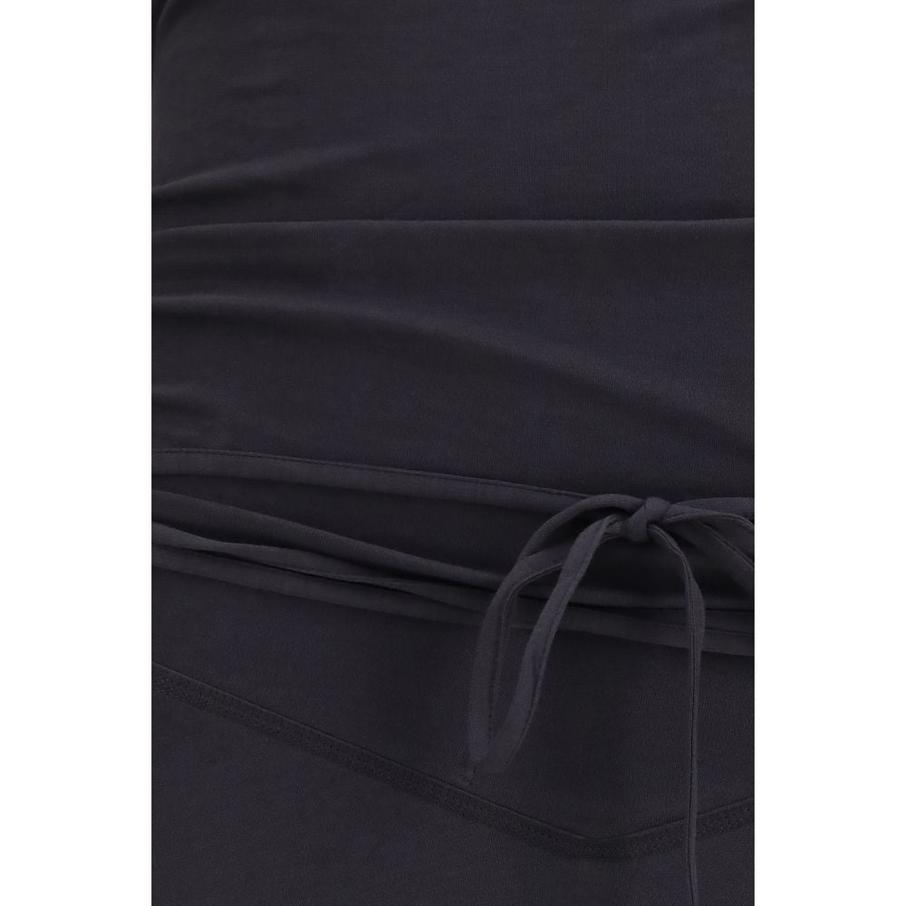 Dress by Lemaire for women in cotton gray features an sultry silhouette defined by a and , falling to an sultry midi long for a sultry look.