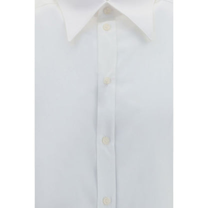 Dress Shirt by Dolce & Gabbana for men in cotton gold & white showcases a sharp silhouette, elegantly detailed with a sharp and sharp .