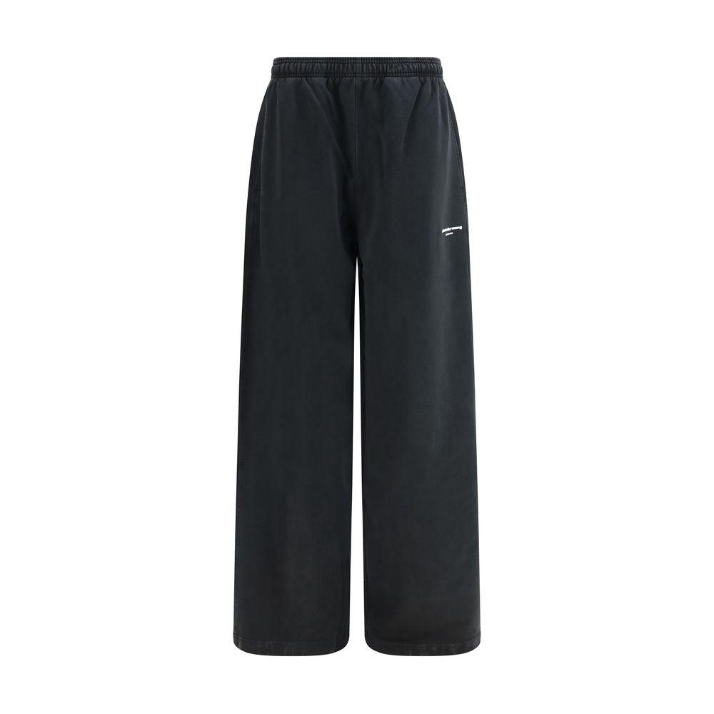 Sweatpants by Alexander Wang for women in cotton black & print features an dynamic relaxed-fit, regular-fit & wide with a long and , expertly finished with functional for a dynamic silhouette.