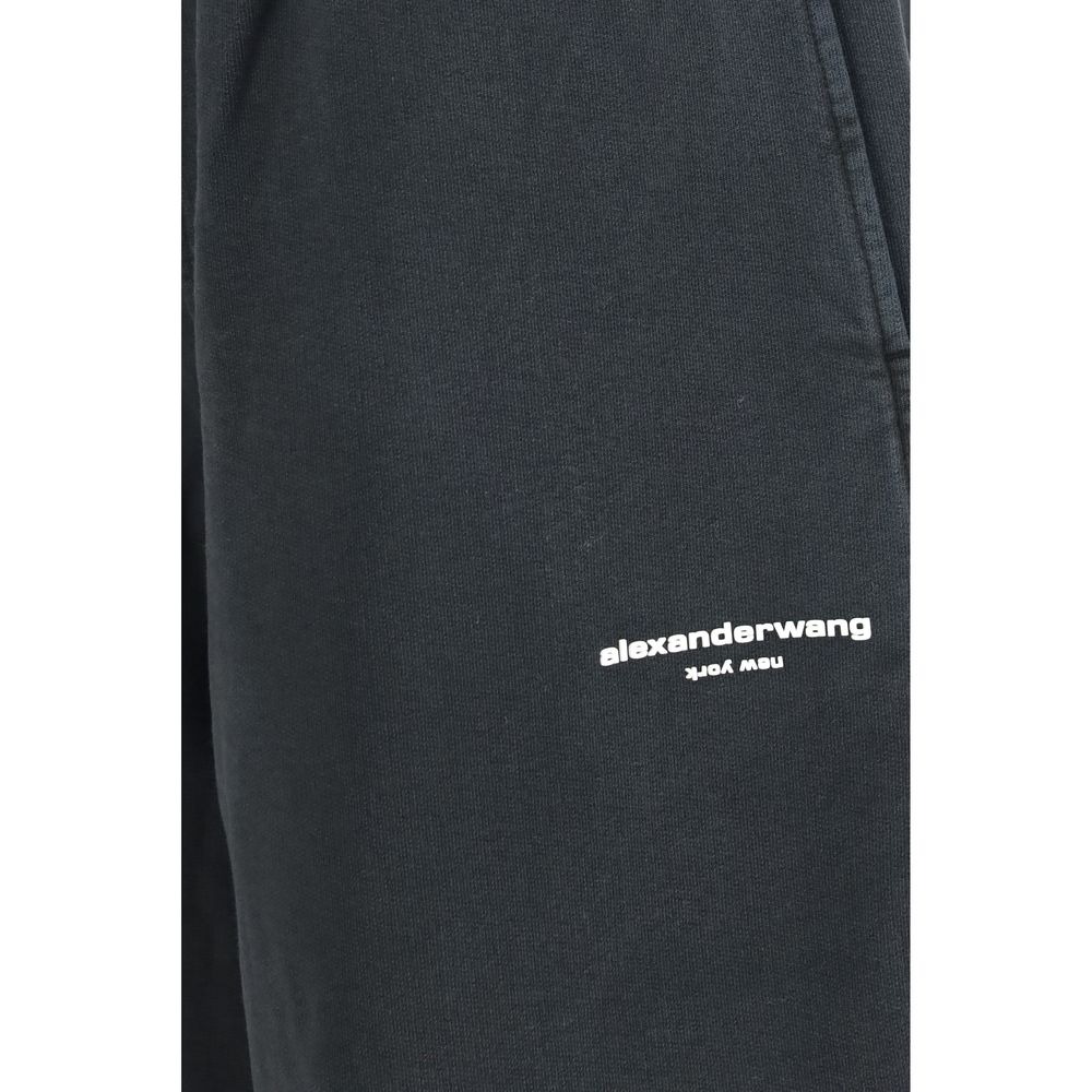 Sweatpants by Alexander Wang for women in cotton black & print features a ergonomic relaxed-fit, regular-fit & wide and with a ergonomic long, showcasing innovative for a ergonomic look.