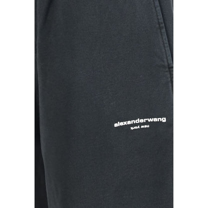 Sweatpants by Alexander Wang for women in cotton black & print features a ergonomic relaxed-fit, regular-fit & wide and with a ergonomic long, showcasing innovative for a ergonomic look.