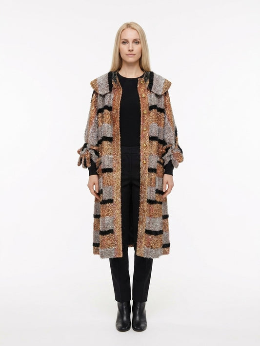 Dolce & Gabbana Multicolor Leather Coat
