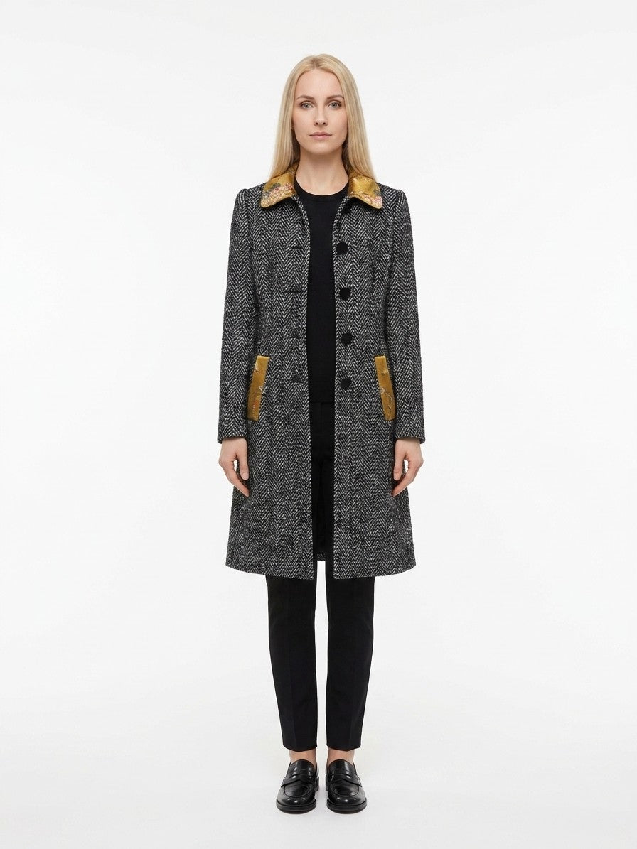 Dolce & Gabbana Multicolor Elastane Coat