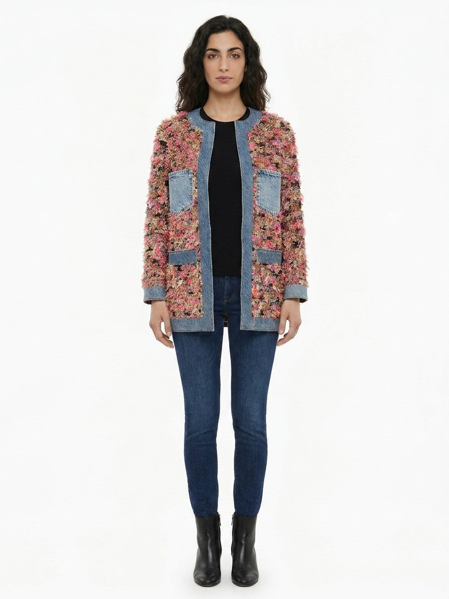 Dolce & Gabbana Multicolor Polyester Biker Jacket
