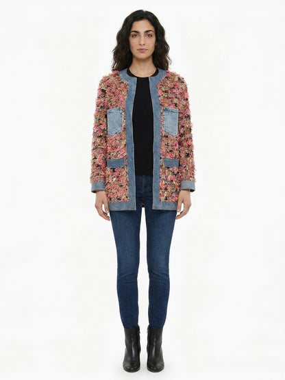 Dolce & Gabbana Multicolor Polyester Biker Jacket