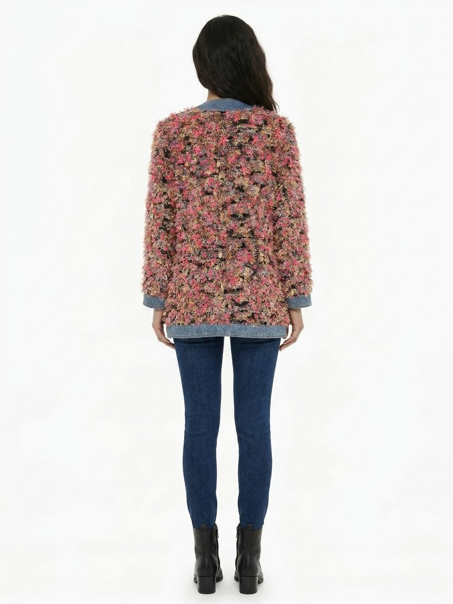 Dolce & Gabbana Multicolor Polyester Biker Jacket