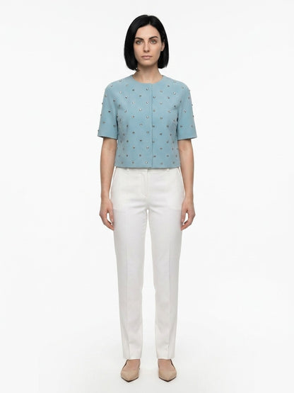 Dolce & Gabbana Light Blue Acetate Jacket
