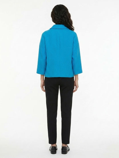 Dolce & Gabbana Turquoise Cotton Shell Jacket