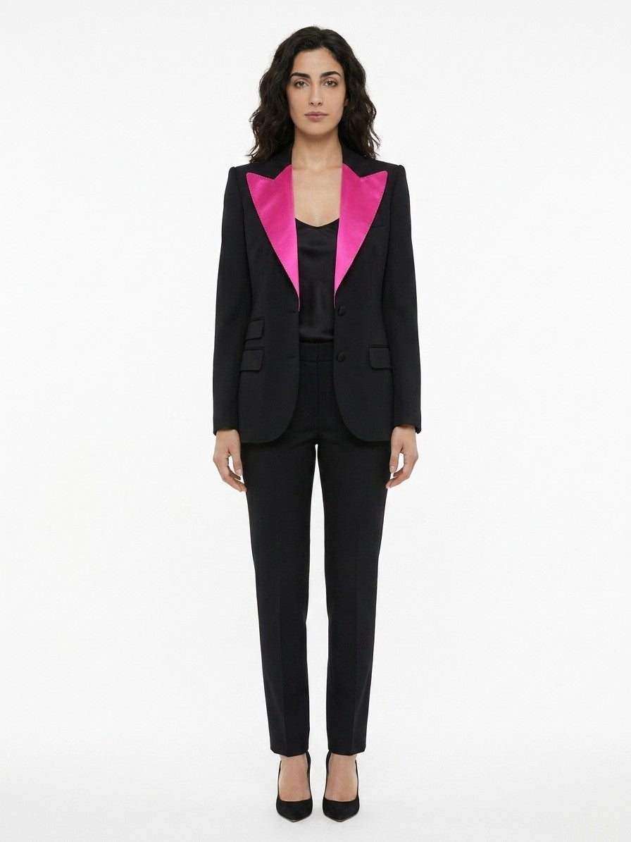 Dolce & Gabbana Black Elastane Two-Piece Suit