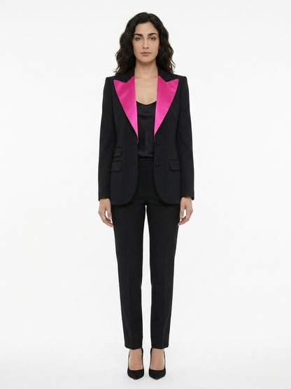 Dolce & Gabbana Black Elastane Two-Piece Suit