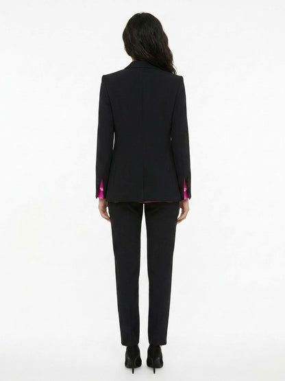 Dolce & Gabbana Black Elastane Two-Piece Suit