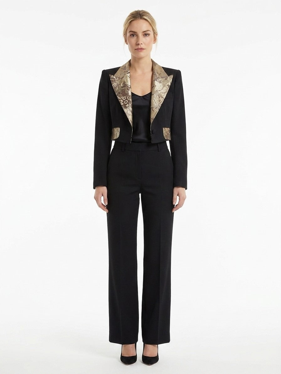 Dolce & Gabbana Black Elastane Blazer