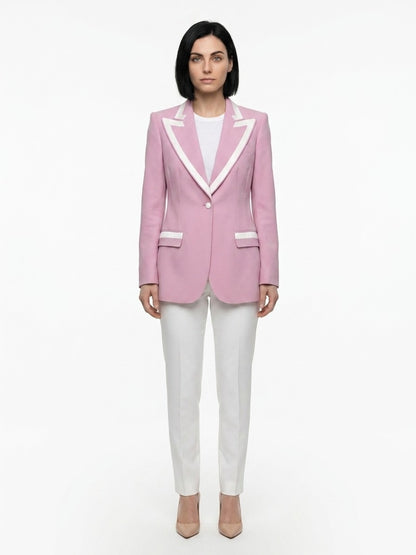 Dolce & Gabbana Pink Elastane Blazer