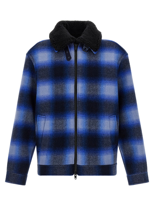 Balenciaga Blue Virgin Wool Bomber