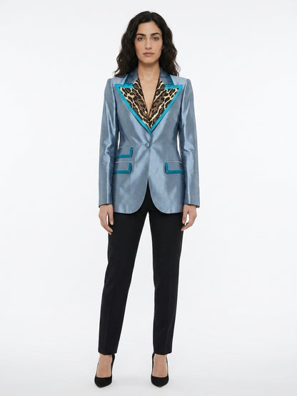 Dolce & Gabbana Blue Polyamide Blazer