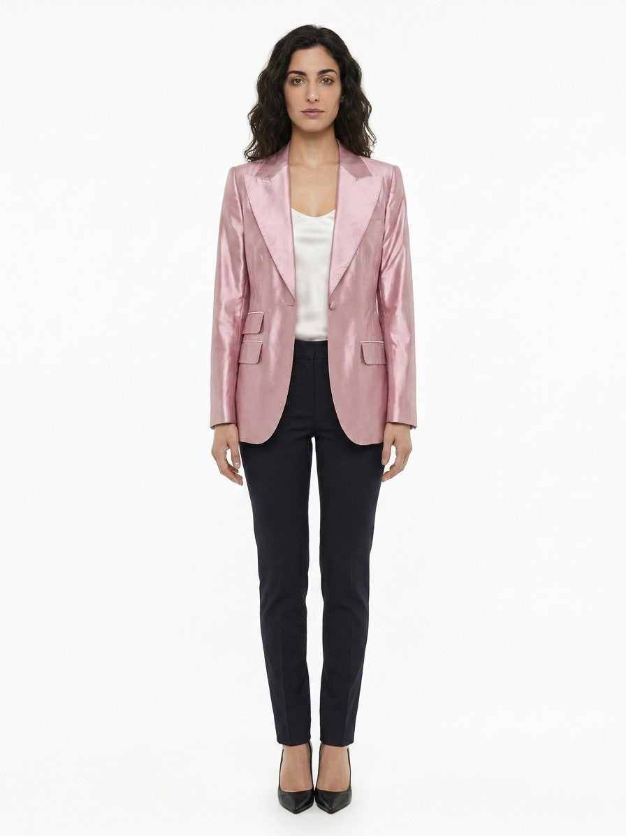 Dolce & Gabbana Pink Silk Blazer