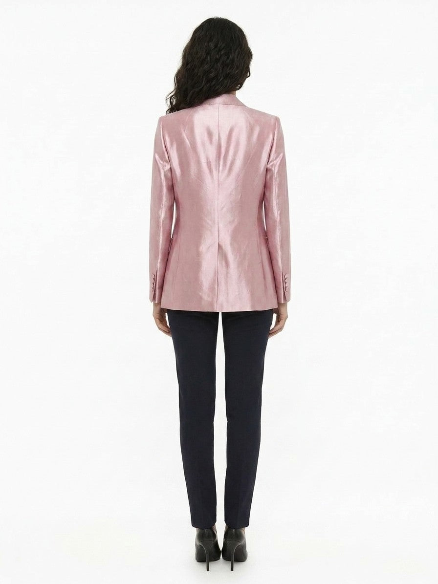 Dolce & Gabbana Pink Silk Blazer