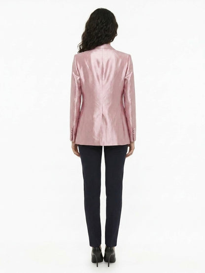 Dolce & Gabbana Pink Silk Blazer