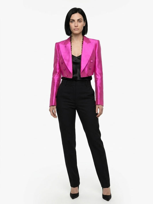 Dolce & Gabbana Fuchsia Silk Blazer