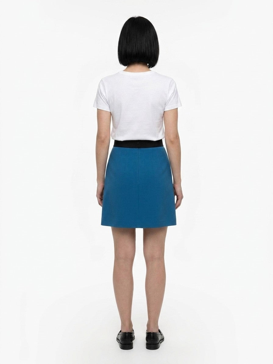 Dolce & Gabbana Teal Elastane Mini Skirt
