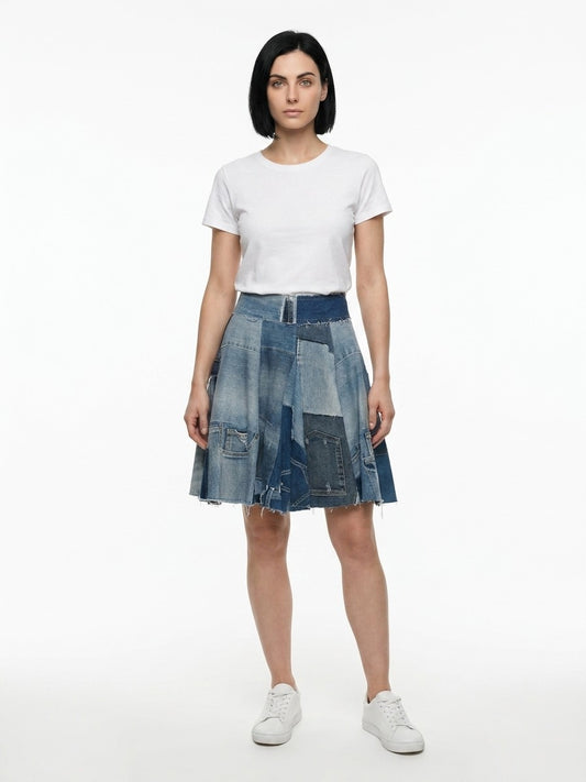 Dolce & Gabbana Multicolor Denim Skirt