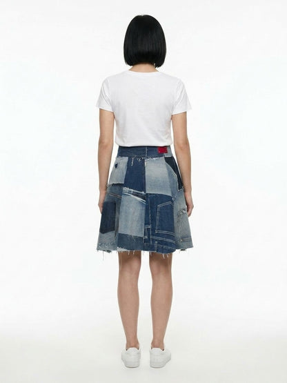Dolce & Gabbana Multicolor Denim Skirt