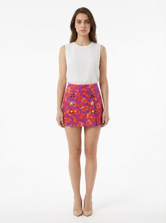 Dolce & Gabbana Multicolor Cotton Mini Skirt
