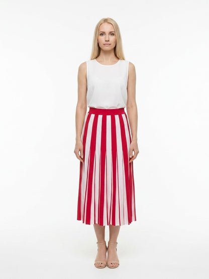 Dolce & Gabbana Bicolor Elastane Midi Skirt