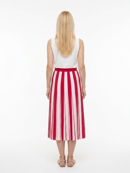 Dolce & Gabbana Bicolor Elastane Midi Skirt