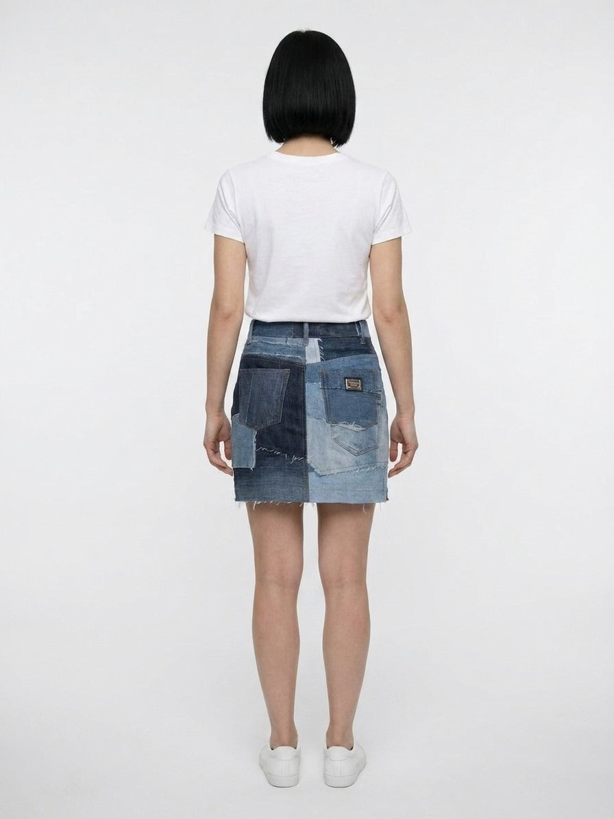 Dolce & Gabbana Multicolor Cotton Mini Skirt