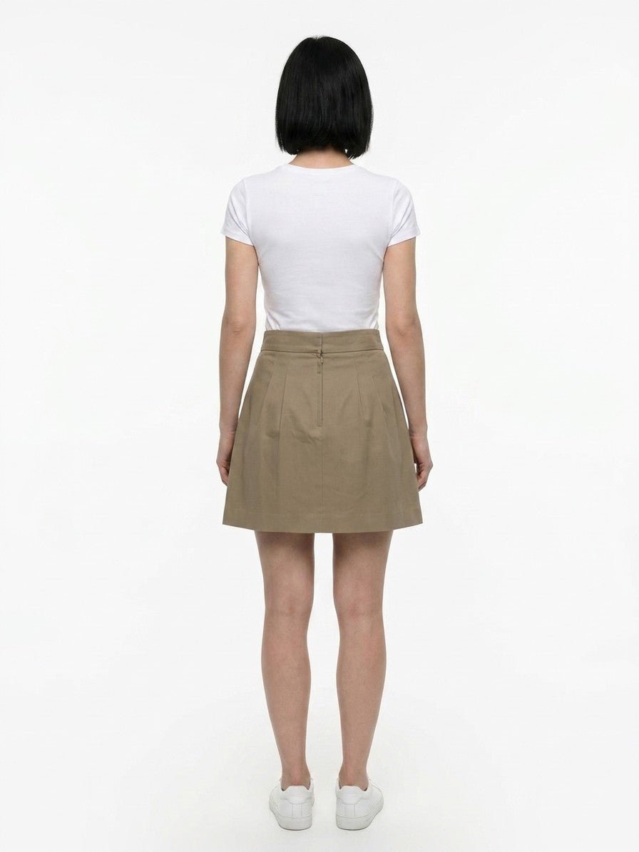 Dolce & Gabbana Beige Cotton Mini Skirt