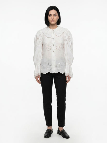 Dolce & Gabbana White Cotton Blouse