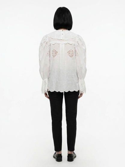 Dolce & Gabbana White Cotton Blouse
