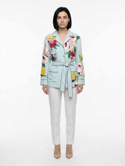 Dolce & Gabbana Blue Elastane Pattern Shirt