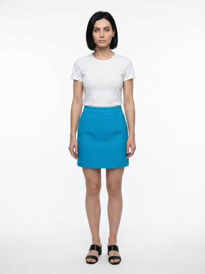 Dolce & Gabbana Turquoise Cotton Mini Skirt