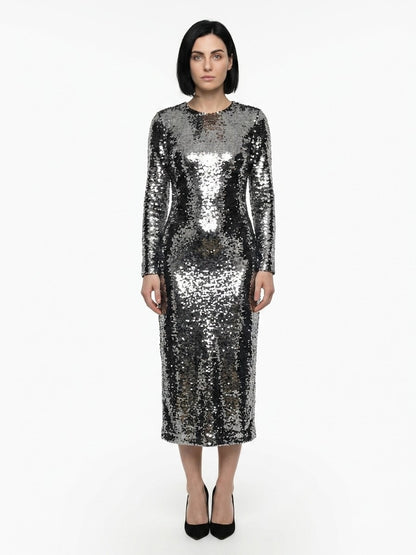 Dolce & Gabbana Silver Polyester Cocktail Dress