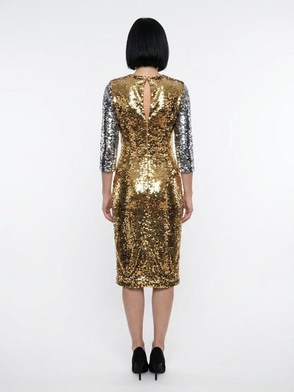 Dolce & Gabbana Silver Polyester Cocktail Dress