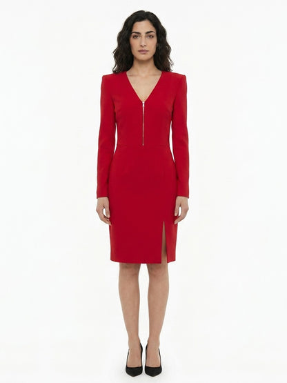 Dolce & Gabbana Red Cotton Cocktail Dress