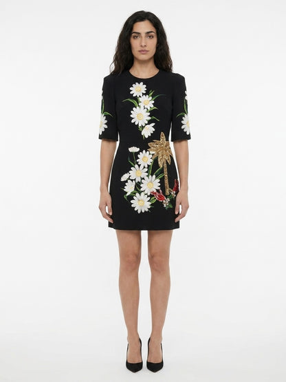 Dolce & Gabbana Multicolor Wool Casual Dress