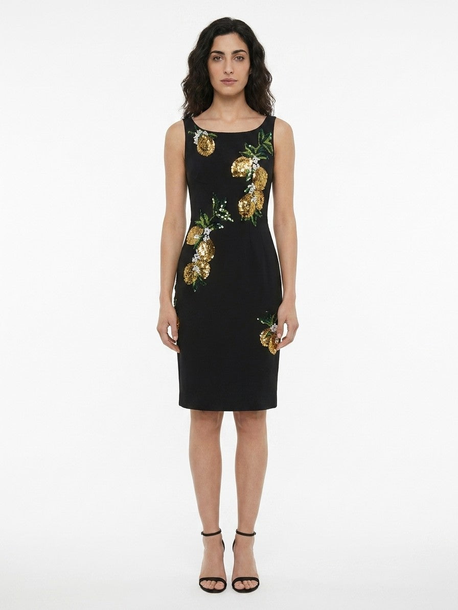 Dolce & Gabbana Black Cotton Cocktail Dress
