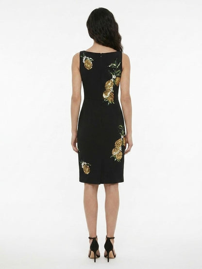 Dolce & Gabbana Black Cotton Cocktail Dress