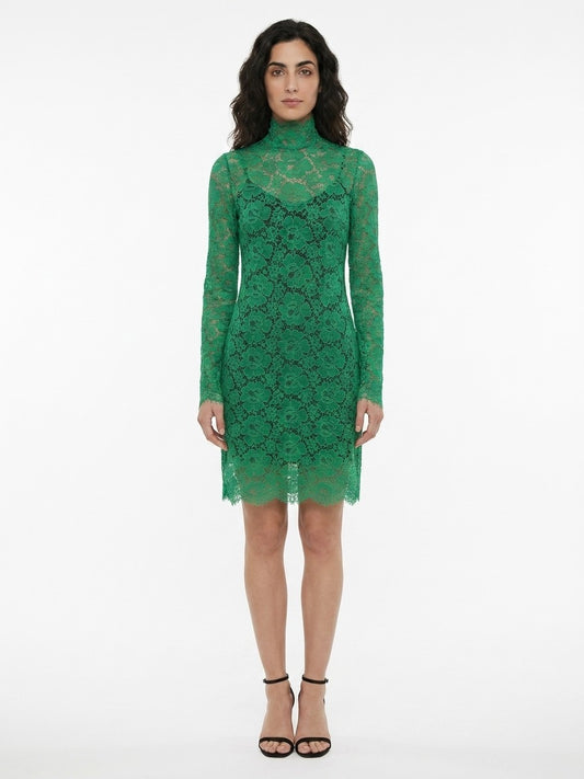 Dolce & Gabbana Green Cotton Casual Dress