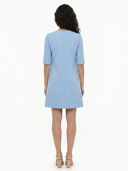 Dolce & Gabbana Light Blue Virgin Wool Casual Dress