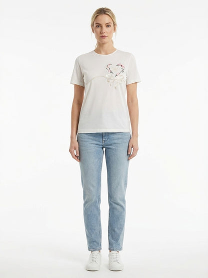 Dolce & Gabbana White Silk T-Shirt